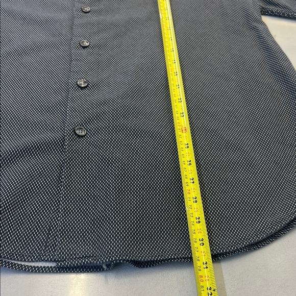 Armani Collezioni Grey and White Textured Dress Shirt - Picture 5 of 5